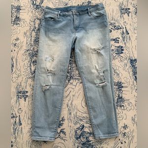 Boutique+ Distressed Ankle Jeans